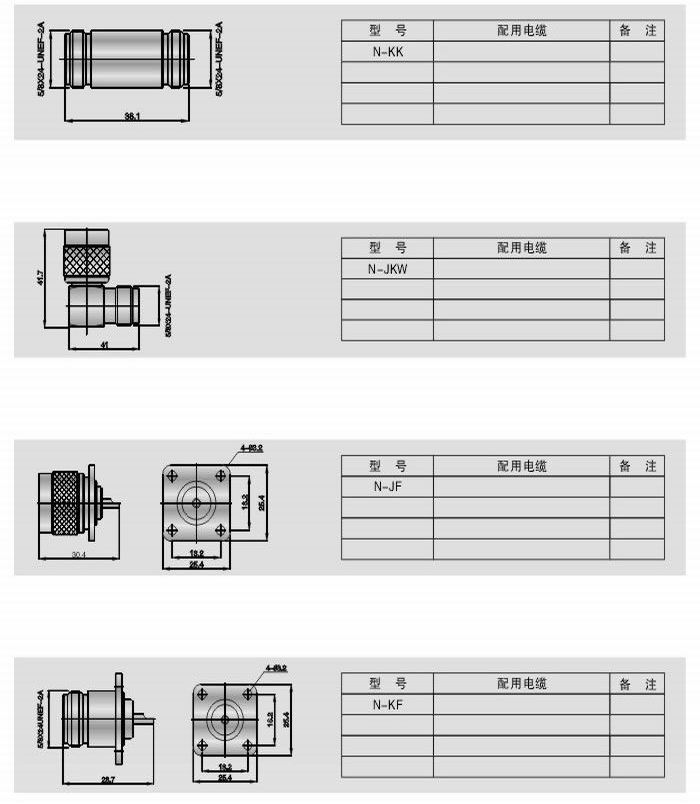 N型射頻同軸連接器